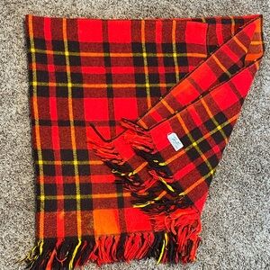 Vintage Faribo Wool Plaid Stadium Blanket